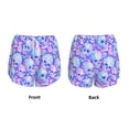 thumbnail image 3 of Rateoe Blue Skull Daisy Printed 2 in 1 Women's Workout Shorts for Athletic Gym Running Shorts with Phone Pockets-XX-Large, 3 of 7
