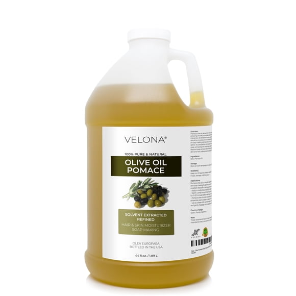 velona Olive Pomace Oil 64 Fl Oz | 100% Pure and Natural Carrier Oil | Refined | Skin, Hair, Body & Face Moisturizing | Use Today - Enjoy Results.