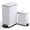 10L 34x17.2x38cm White, variant on 12 Gallon & 2.6 Gallon Step-On Indoor Bins with Soft Close Lids, Removable Inner Buckets, Fingerprint & Odor Resistant – Ideal for Kitchen, Bathroom, Home, Office