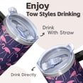 thumbnail image 4 of Flamingo Stainless Steel Tumbler 20OZ with Handle Insulated Coffee Mug Cup Leak Resistant Double Wall Vacuum Perfect for Daily Use Gifts for Women Girls on Birthday Christmas Summer, 4 of 6