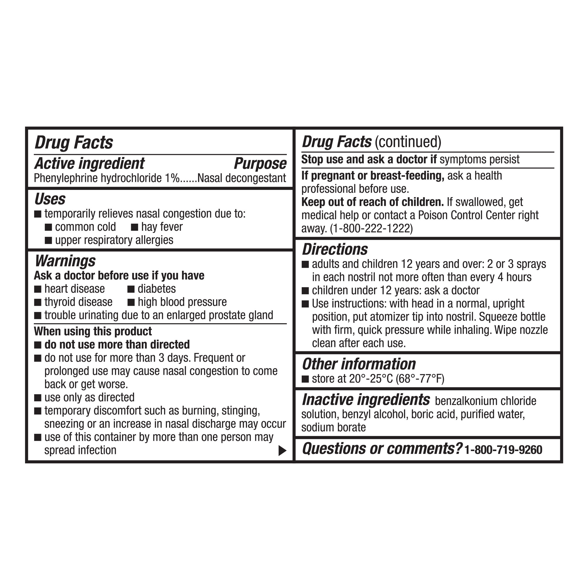 Spray Nasal Equate Four 1% Clorhidrato de Fenilefrina – Descongestionante Nasal de Acción Rápida, 1 Fl oz 7