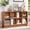 Brown, variant on Joaxswe 8 Cube Storage Bookcase, 52" Long Horizontal Book Shelf w/Curved Edge, Wood Low 2-Tier Cubby Console Bookshelf with Base, Modern Floor Standing TV Stand for Living Room, Gray-White Cream Oak