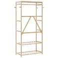 thumbnail image 5 of vidaXL Clothes Rack with Shelves 31.5"x15.7"x68.9" Bamboo, 5 of 7