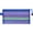 Blue, variant on Colorful Transparent Pen Bag, Rainbow Stripe Design, Zippered Stationery Pouch File Bag