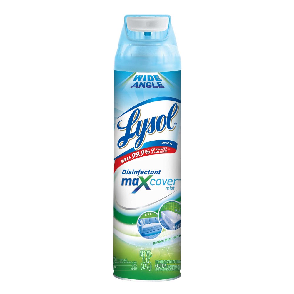 Lysol Max Cover Disinfectant Mist, Garden After Rain, 15oz Walmart
