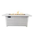 thumbnail image 1 of Living Source International Table de Foyer au Propane/gaz Naturel en Métal Blanc, 1 of 3