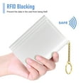 thumbnail image 4 of BOSOBO RFID Blocking Unisex Slim Credit Card Holder PU Leather Wallet, White, 4 of 7