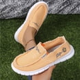 thumbnail image 6 of Men's Women's Casual Cloth Shoes Canvas Slip on Loafers Breathable Lightweight Boat Shoes, 6 of 7