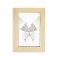 thumbnail image 1 of Mariposa blanca resumen patron de origami Escritorio de madera Arte Pintura 5x7 pulgadas marco de foto foto, 1 of 4