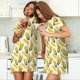 thumbnail image 4 of Fotbe Corn On The Cob Bata de Dormir para Mujer con Estampado, Camisón de Algodón de Manga Corta, Ropa de Dormir Casual, 4 of 6