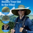 thumbnail image 3 of Zhengup 6" Wide Brim Sun Protection Hat Outdoor Unisex Bucket Hats for Hiking Beach Fishing Safari Garden Lawn Yard Work Kayaking, 3 of 8