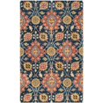 thumbnail image 2 of Safavieh Collection Roslyn ROS565A Tapis en Laine Fait Main Marine et Multi (5 Pieds x 8 Pieds), 2 of 8