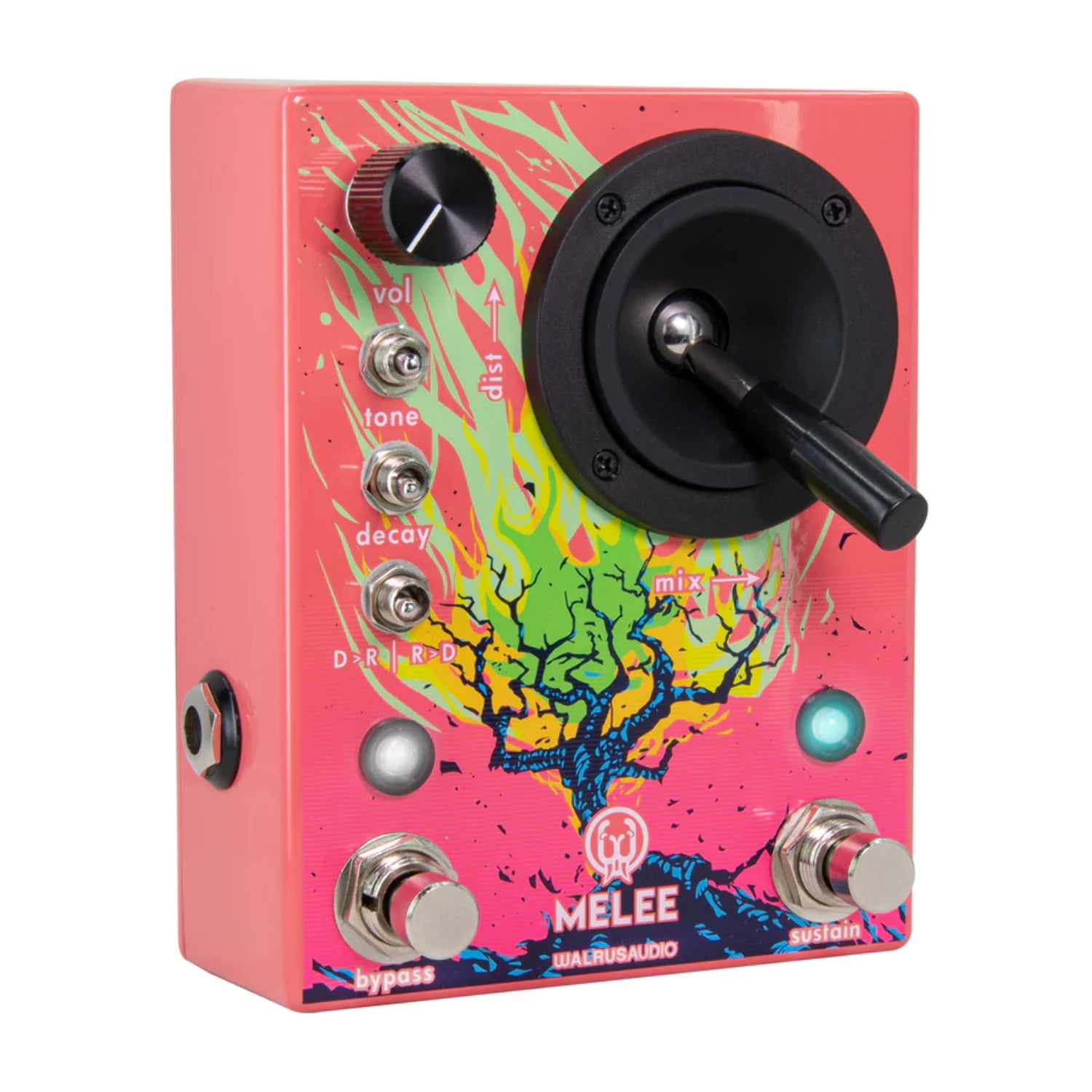 Walrus Audio Melee: Wall of Noise Reverb and Distortion Effects Pedal Pink