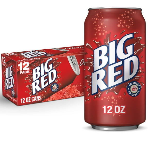 Big Red Soda Pop, 12 fl oz, 12 Pack Cans