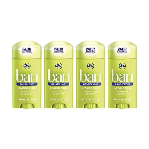 Ban Anti-Perspirant Deodorant Invisible Solid Shower Fresh 2.60 oz (Pack of 4)
