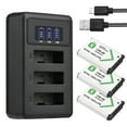 thumbnail image 1 of NP-BX1 Battery 3-Slot with Indicators + 3pcs NP-BX1 Batteries 3. 1350mAh with USB Charging Cable Replacement for Sony DSC-RX100DSC-RX100 IIDSC-RX100M IIDSC-RX100 IIIDSC-RX100 /DSC-RX100 V, 1 of 6
