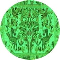 thumbnail image 1 of Ahgly Company Indoor Round Animal Green Traditional Area Rugs, 8' Round, 1 of 1