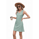 thumbnail image 3 of Vestido de Mujer Color Liso Sin Mangas con Cuello en V y Bolsillos, Verde Oscuro L, 3 of 10