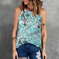 thumbnail image 2 of Verano mujer moda cuello redondo sin mangas estampado Casual Tee Tops Wmkox8yi bvn3569, 2 of 5