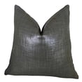 thumbnail image 1 of Plutus Glazed Linen Indigo Handmade Double Sided Throw Pillow, (Double sided 26" x 26"), 1 of 1