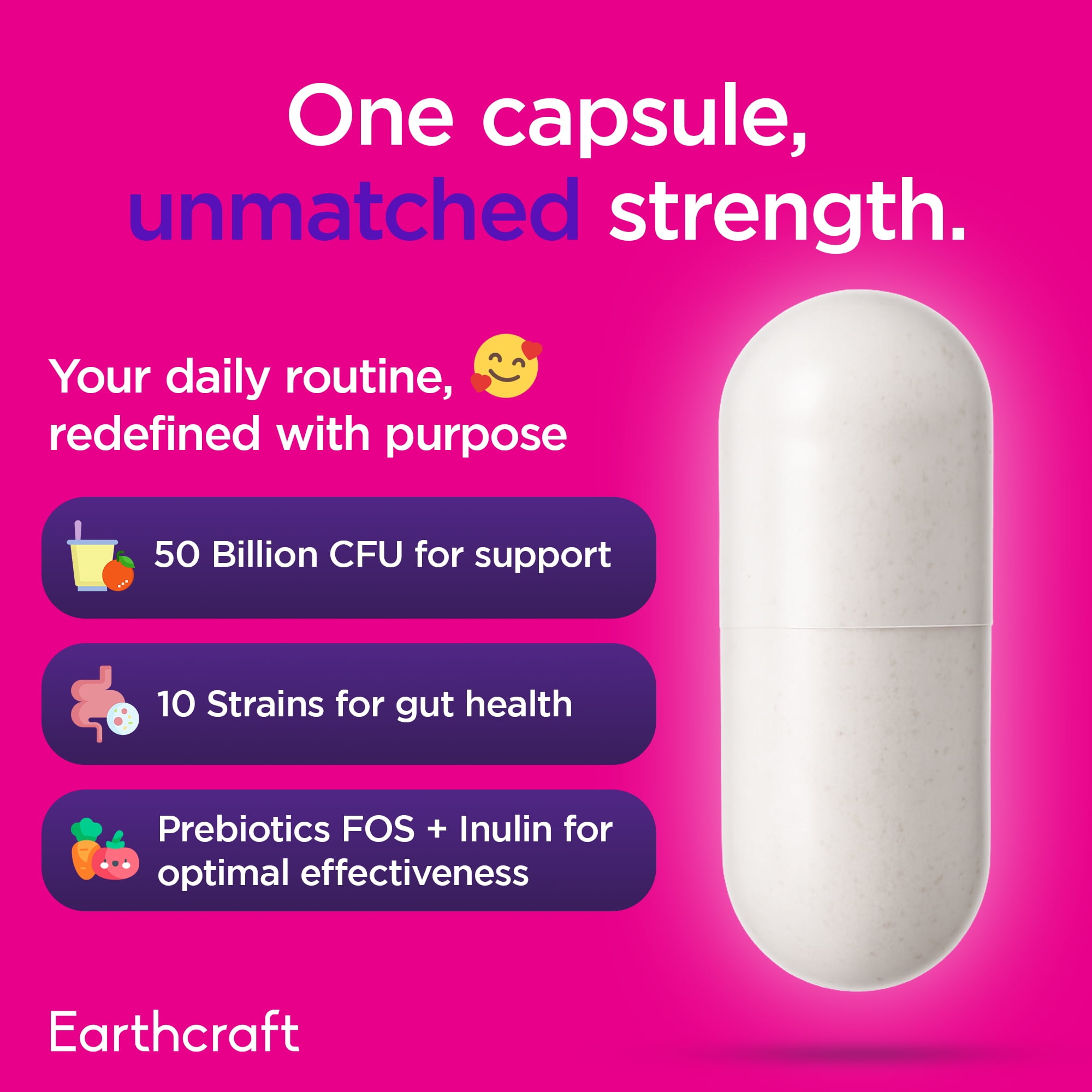 Probiotics for Women 50 Billion CFU – 10 Strains + Prebiotics for Vaginal Health, Digestive, Gut, PH Balance, Immune Health – Delayed Release Capsules