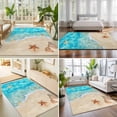 thumbnail image 4 of Area Rugs 3'x5', Coastal Starfish Carpet Runner Indoor Outdoor Rugs Home Decor Aesthetic, Nautical Seaside Ocean Beach Seashells Non Slip Mats Washable Accent Rug for Living Room Bedroom, 4 of 8
