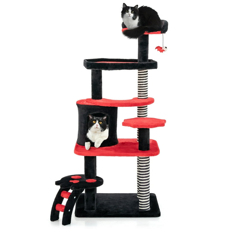 Cat Tree Tower ,Cat Play House And Rest Place, Black U2013 GRANDMA SHARK