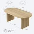 thumbnail image 2 of Garvee 70.9" Oval Dining Table, Long Large Kitchen Table with Wooden Base for 6-8 People,Wood Colour, 2 of 7