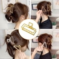 thumbnail image 2 of maskred Fashion Claw Clips Large Simple Style Handy Simple Style Sturdy Exquisite Accessories Barrettes for Women Gold/Rectangle 1Set, 2 of 6