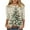 Green, variant on JSheng Christmas 3/4 Sleeve Tops for Women Women's Loose Fashionable Christmas Printed Round Neck Pullover T-shirt Top Green L
