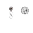 thumbnail image 3 of Delight Jewelry Silver-tone Run Infinity Sign - Two-tone Daisy Flower Post Earrings, 3 of 4