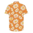 thumbnail image 2 of Beach Shirt Men's Hawaiian Shirt Short Sleeve Button Tropical Shirt Casual,Orange,L, 2 of 5