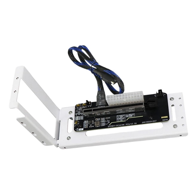 Soporte de acoplamiento para tarjeta gráfica externa Fuente de alimentación fácil Práctico Versátil Fácil de usar Resistente Metal de alta Blanco