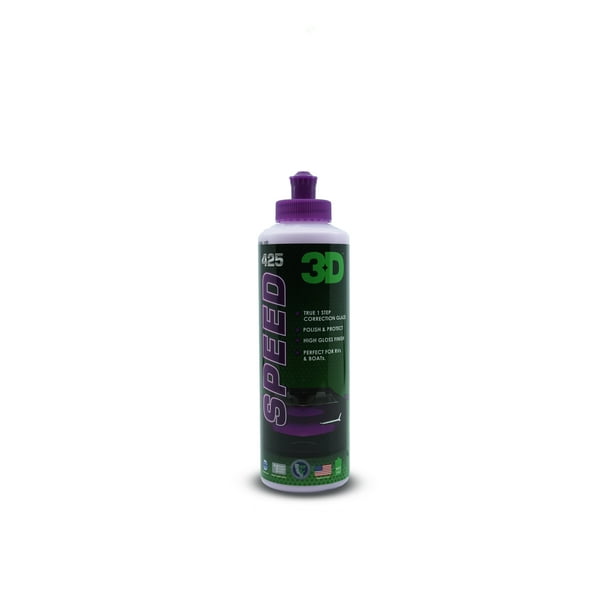 3D Speed All in One Polish/Wax (8oz) Clear Coat Car Polish and Wax in