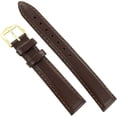 thumbnail image 4 of HIRSCH Brumby Leather Watch Strap (Brown) - M - 12mm - Stainless Steel Gold Buckle, 4 of 9
