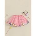 thumbnail image 2 of Suealasg Little Girl Tulle Tutu Skirt Colorful Plush Ball Elastic Waist Skirt 1T 2T 3T 4T 5T Toddler Girl Birthday A-Line Skirt Headband, 2 of 7