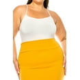 thumbnail image 6 of Women's Plus Size Solid Pencil Skirt with Banded Waist - Stretchy, 6 of 6