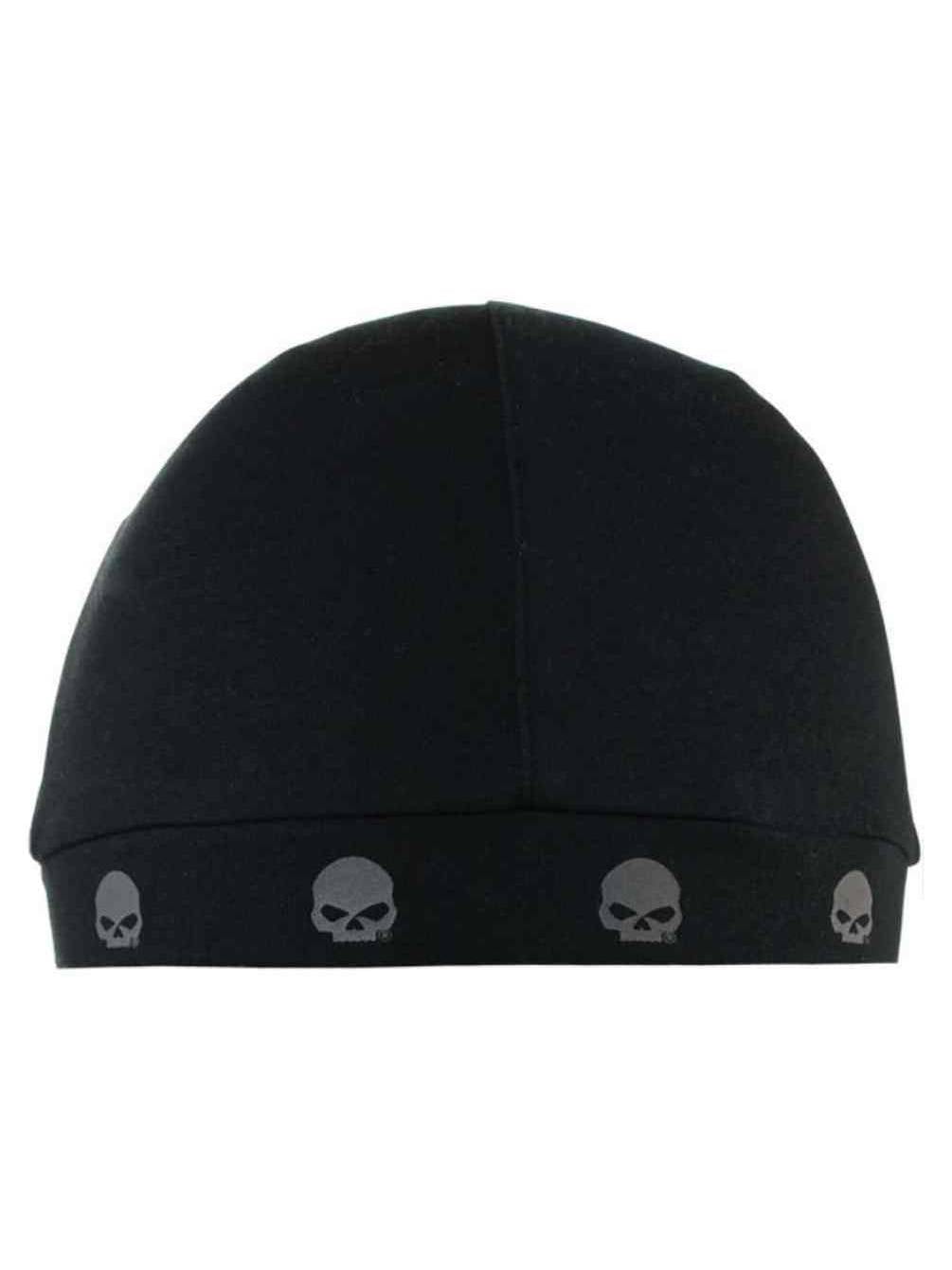 HarleyDavidson Men's Willie G Skull Logos Skull Cap, Solid Black