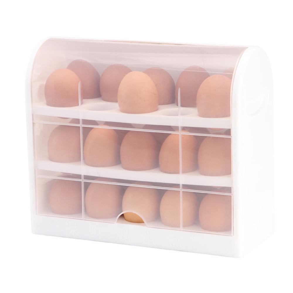 Home Plastic Egg Storage Box Easy to Use Egg Container Storing 30 eggs
