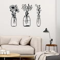 thumbnail image 4 of Decoración de Pared con Flores de Metal, 3 Piezas, Arte de Pared Floral, Flor en Jarrón, Decoración de Pared, Jarrón de Flores, Decoración de Interiores, Arte de Pared de Hierro, 4 of 7