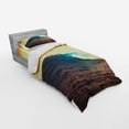 thumbnail image 3 of Ambesonne Ocean Bedding Set 4 Pcs, Sunset in Warm Colors, Queen, Turquoise Yellow Brown, 3 of 3