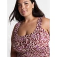 thumbnail image 4 of Terra & Sky Women’s Plus Sleeveless Smocked Peplum Tank Top, Sizes 0X-5X, 4 of 5