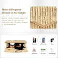 thumbnail image 6 of Straw Purse for Women, Summer Woven Beach Purse Trendy with Chain Strap, Boho Envelope Evening Clutch Handbag, Brown Crossbody Shoulder Party Bag for Wedding, Prom, Cocktail Night, Vacation, 6 of 7