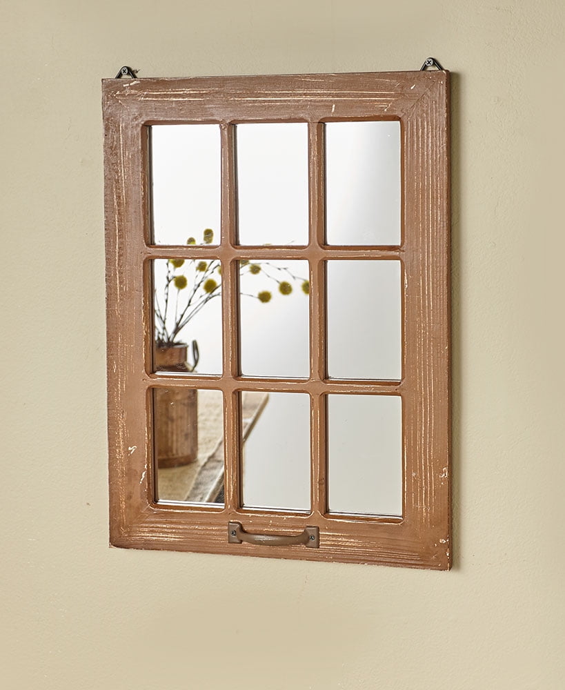 distressed wood and metal windowpane collage frame
