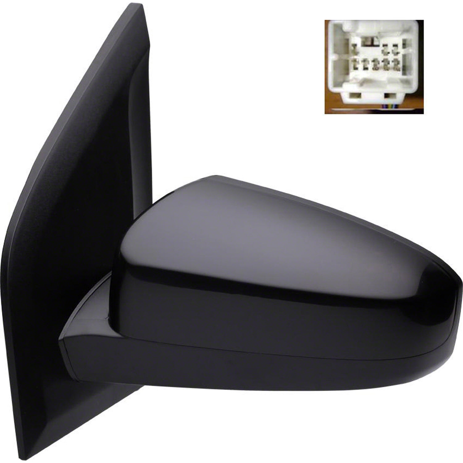 New Driver Side Power Non-Heated Non-Tow Door Mirror For Nissan Sentra 2007-2012