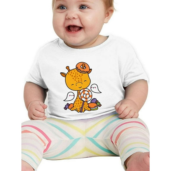 Cartoon Goraffe W Candy T-Shirt Infant -Image by Shutterstock,  6 Months