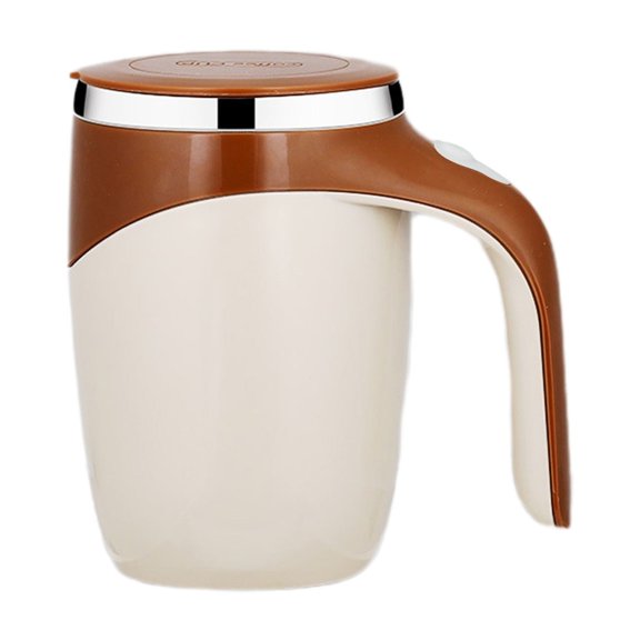 JeashCHAT Self Stirring Coffee Mug, Automatic Magnetic Stirring Coffee Cup for Travel Home Office Dorm Room, Stainless Steel Self Stirring Cup with Lid for Coffee Milk (Coffee)