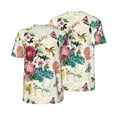 thumbnail image 3 of Daiia Bird Butterfly Rose Mens Baseball Jersey Button Down Shirts Short Sleeve Sports Uniforms-4X-Large, 3 of 9
