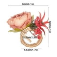 thumbnail image 3 of 2Pcs Romantic Rose Napkin Rings - Valentine's Day Table Decor for Wedding, Anniversary & Romantic Dinner, 3 of 6