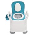 thumbnail image 1 of Bedside Commode Toilet, Portable Toilet Chair Adjust Height PU Cushion Detachable  for Bedroom, 1 of 7
